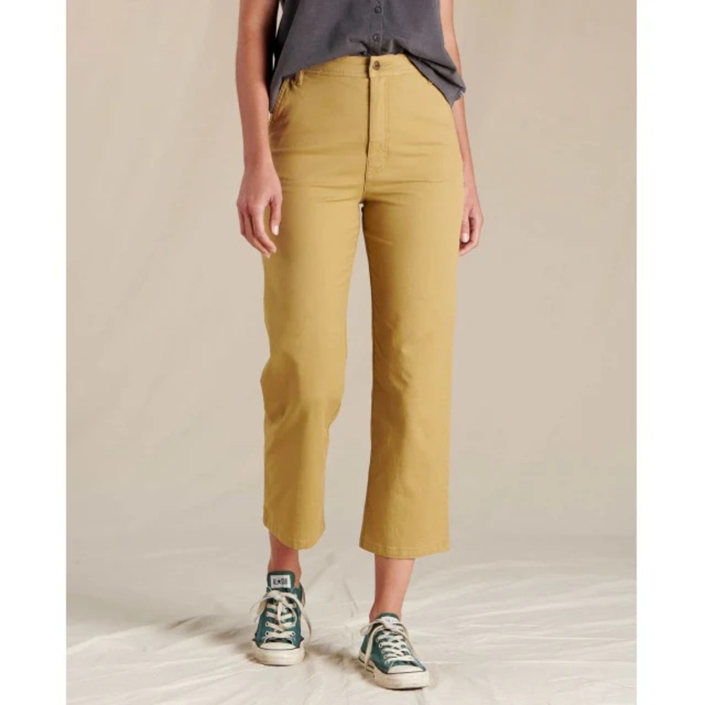 Toad&Co High-Rise Cropped Jeans in Golden Yellow